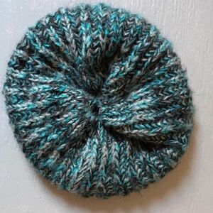 Blue Knit Beret